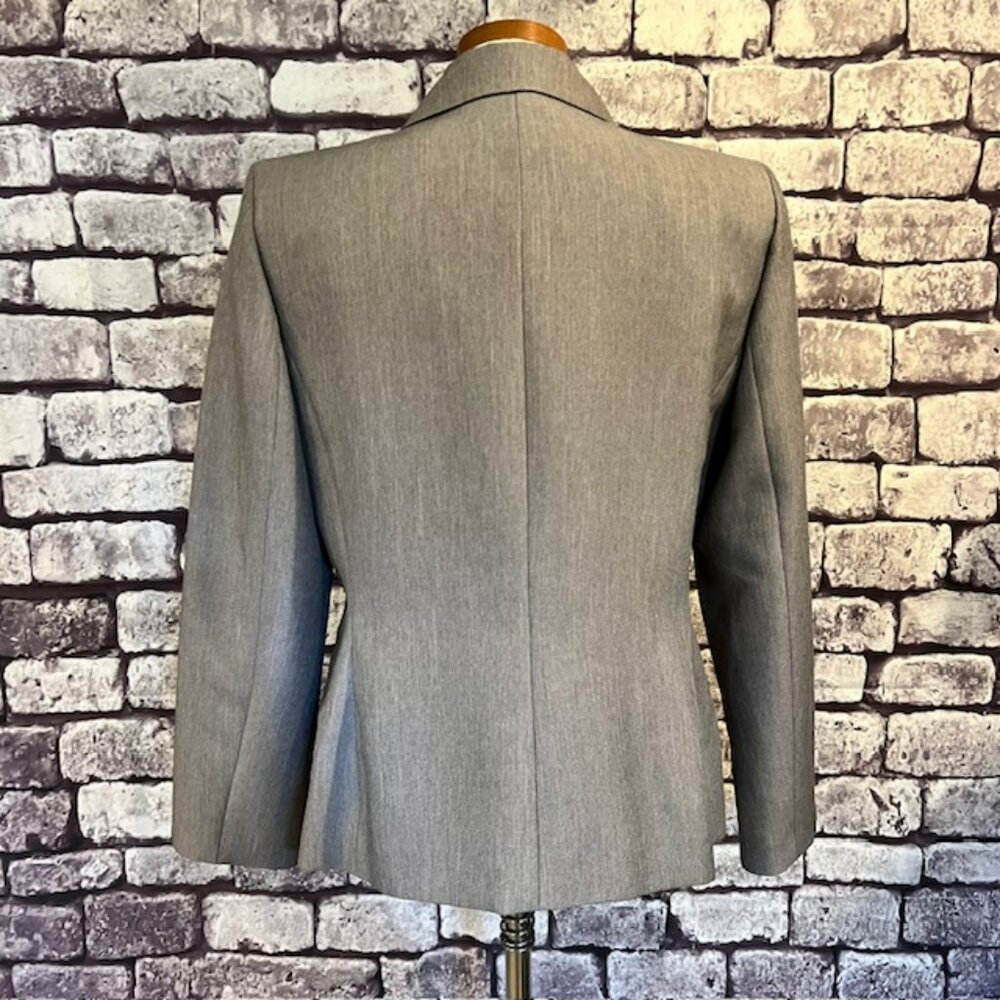Le Suit Gray Fully Lined Button Down Jacket Size … - image 6